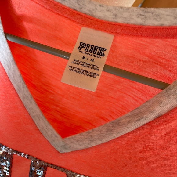 Victoria Secret “PINK” Women’s t-shirt Medium coral - Picture 7 of 7